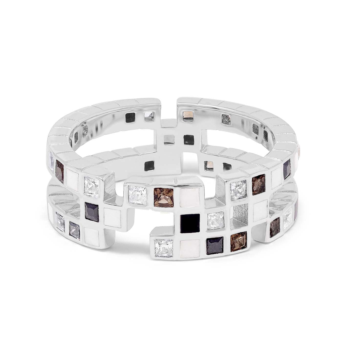 Chichi Ring in 18ct Rose Gold Vermeil and Stones